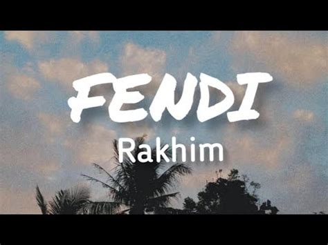 fendi rakhim lyrics pronunciation|fendi song lyrics.